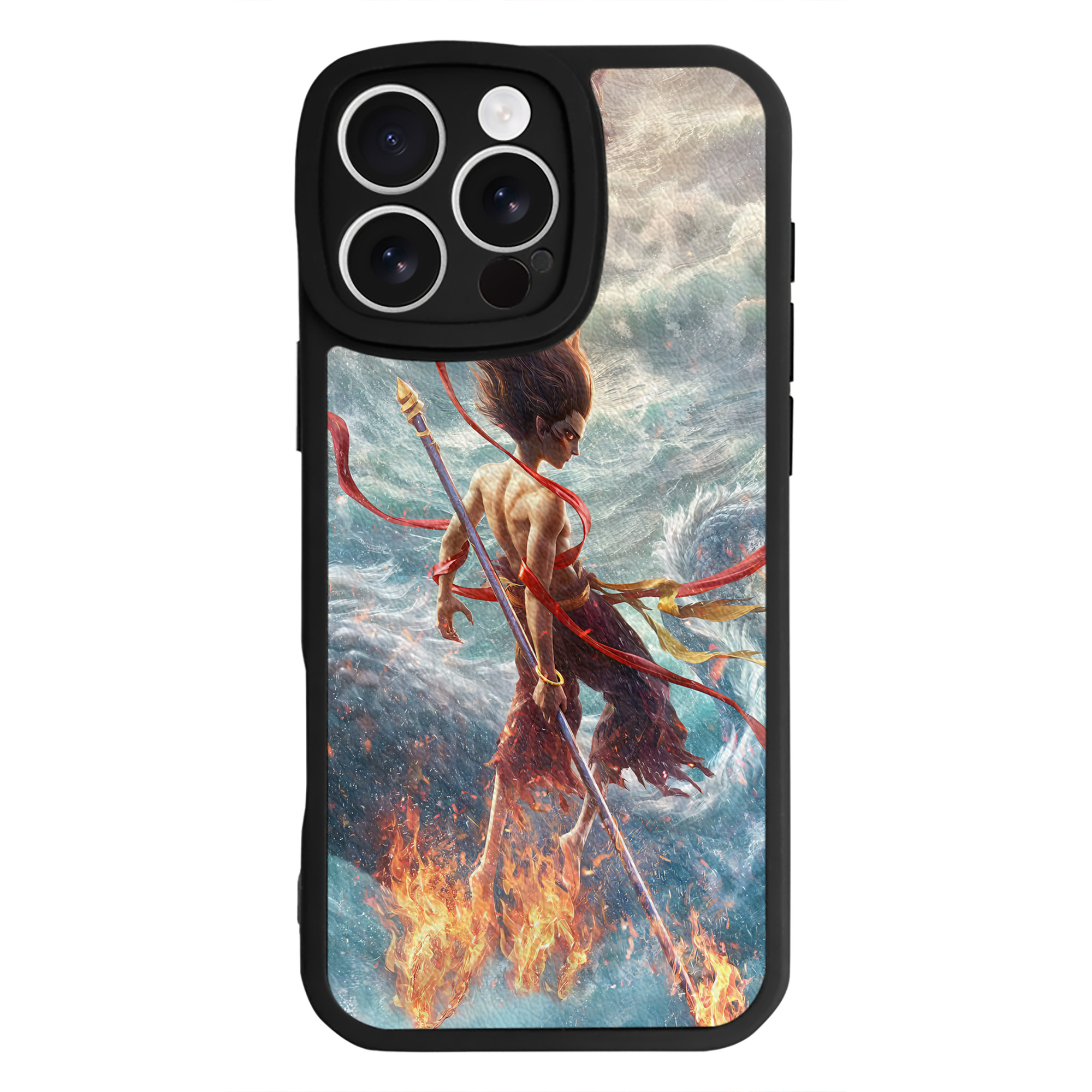 （画像用） Ne Zha 2 ナタ 魔童の大暴れ 【iPhone 16シリーズ対応】シリコンスマホケース（レザー調） 材質：シリコン